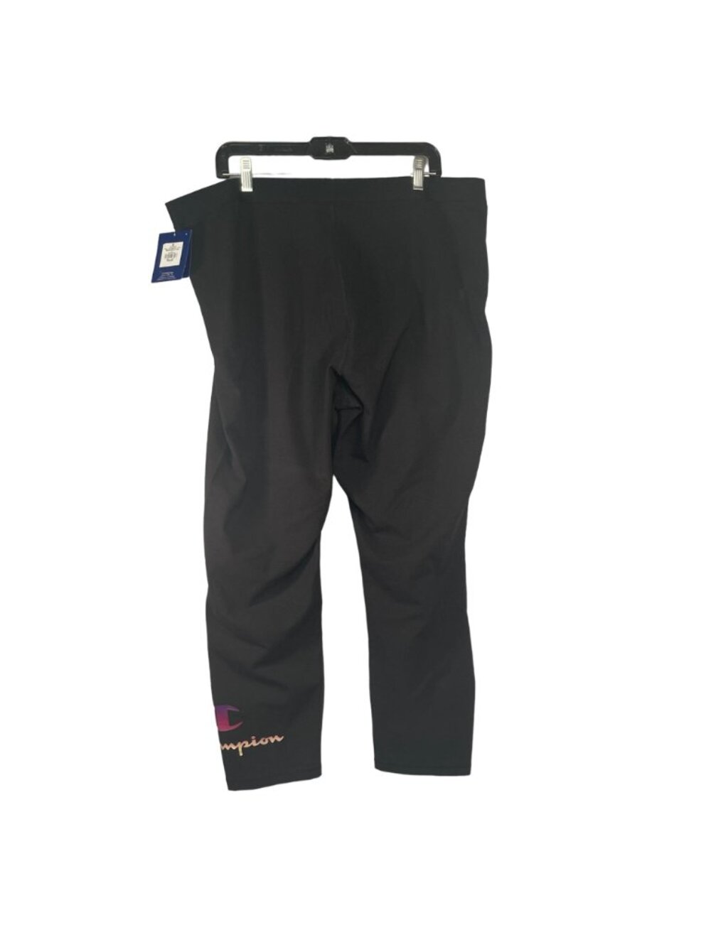 Champion Womens Black Leggings Double Dry Mesh Logo Accents New With Tags - Picture 5 of 8